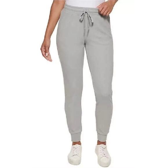 Marc New York Women's Ribbed Knit Slim Jogger Pants - Gray - Size M - Picture 3 of 8